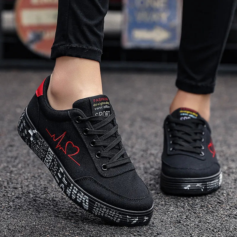 Round-toe lace-up platform sneakers, close-up