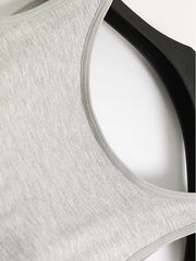 Close-up of tank fabric and neckline