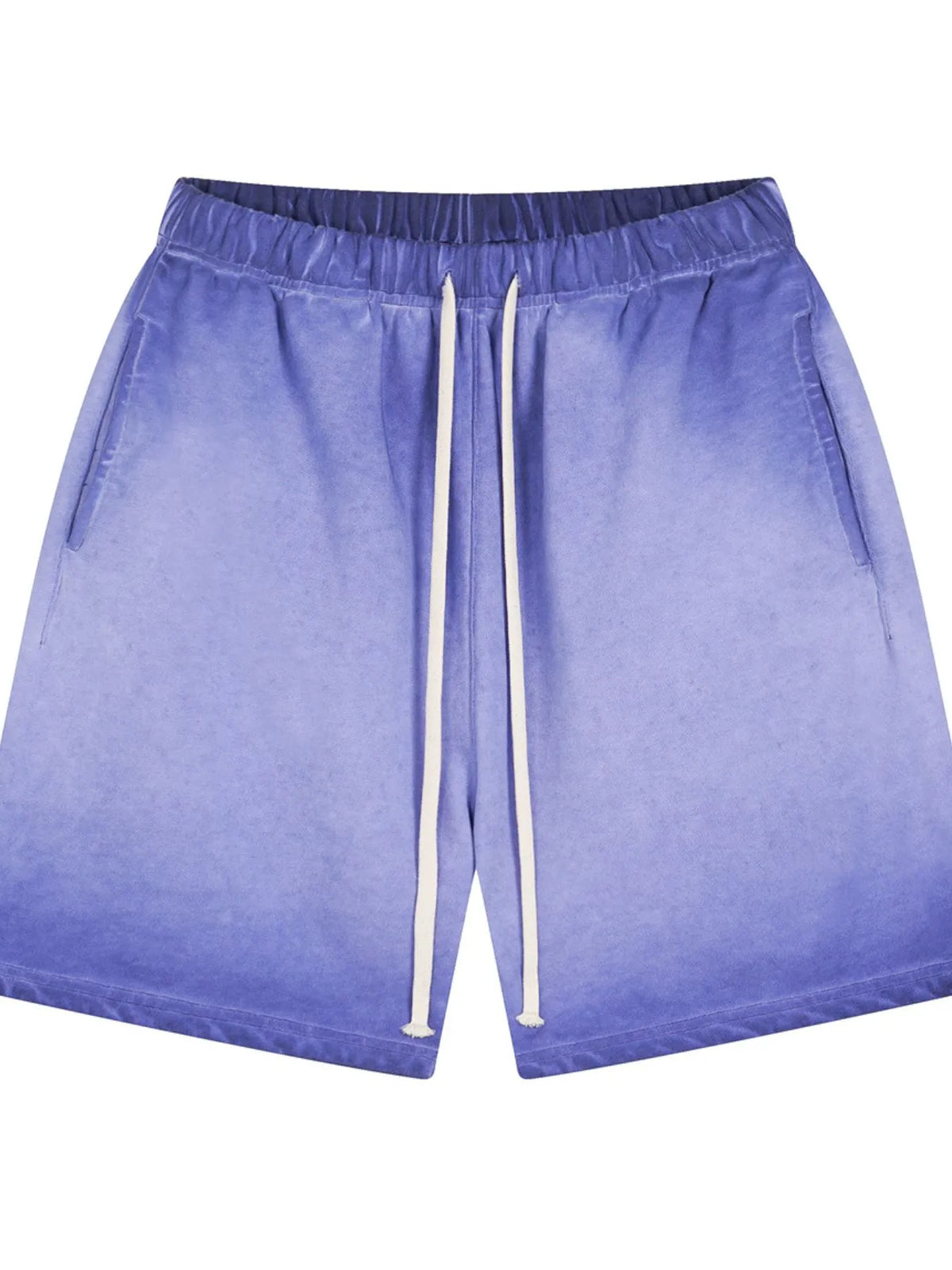 Blue-violet ombre drawstring shorts