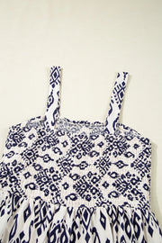 Close view of smocked bodice and straps