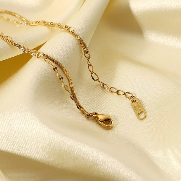 Gold zircon bracelet worn on wrist