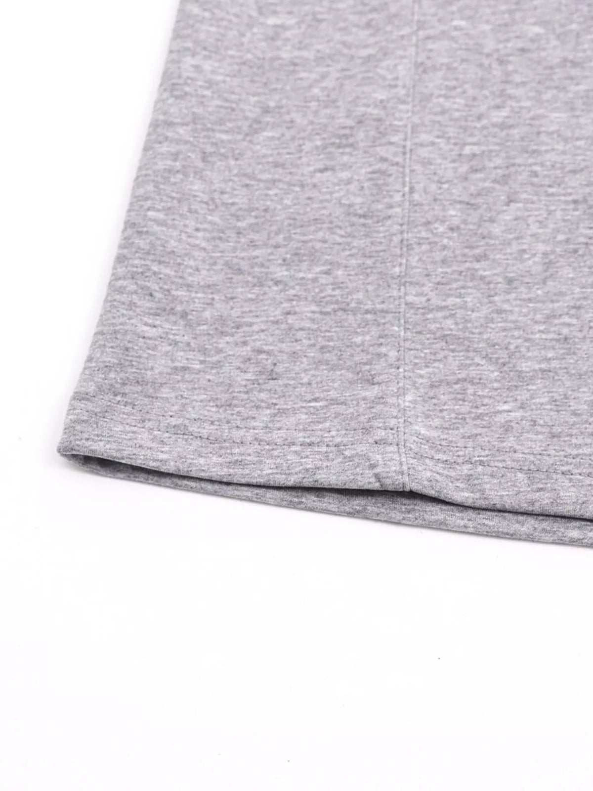 Gray men's crewneck T-shirt shown from the front