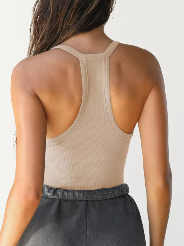 Beige cami racerback rear view