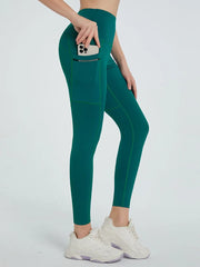 White high-waisted active leggings