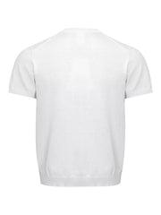 Plain white knit top viewed from the back