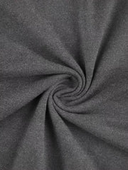 Close-up of the dark gray T-shirt's soft-looking fabric surface