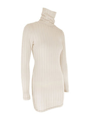 Rear product view of beige dress