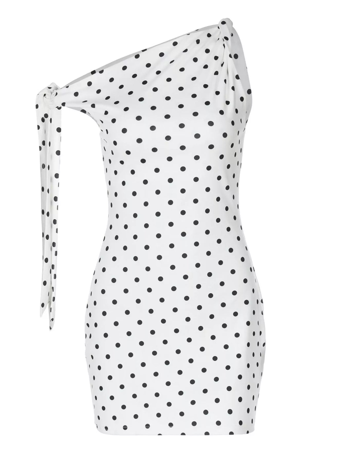 Polka dot mini dress, front product view