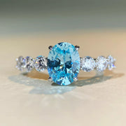925 sterling silver oval ring, alternate view 2