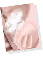 Close-up of removable padding in pink seamless tank