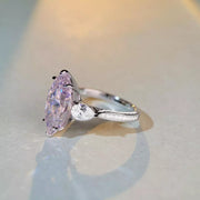 925 sterling silver geometric ring, back view