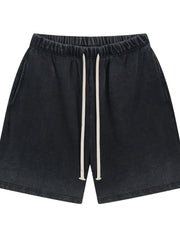 Black drawstring shorts
