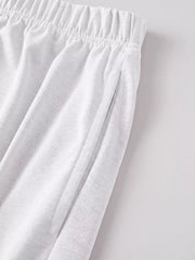 Close-up of elastic waistband on white shorts