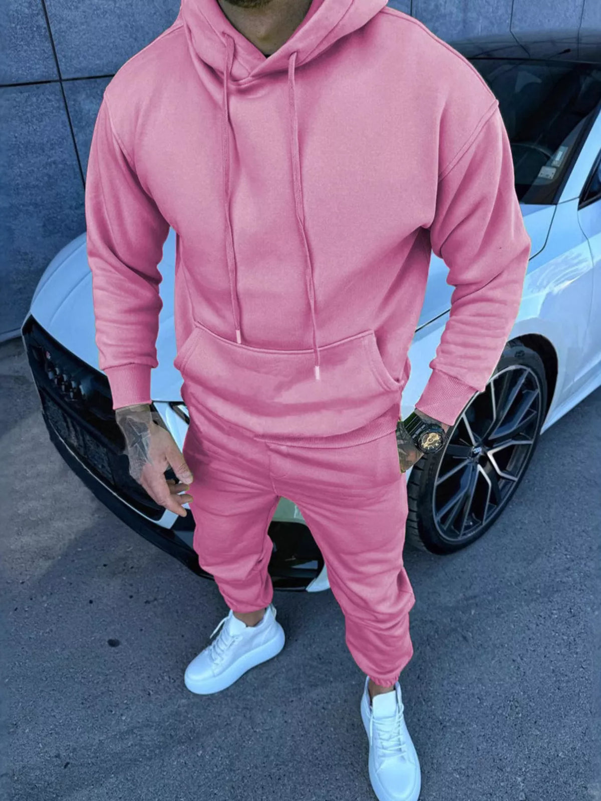 Matching set displayed with the hoodie and pants