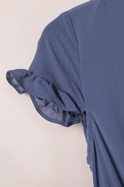 Close-up of flutter sleeve edge