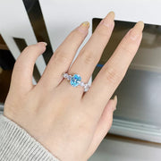925 sterling silver oval ring, close-up
