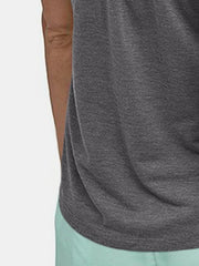 Side view of scoop neck active tank