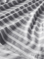 Close-up of gray striped fabric texture