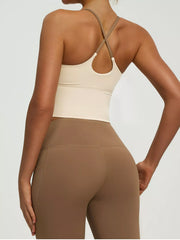 Active bra close-up showing seam and fabric texture