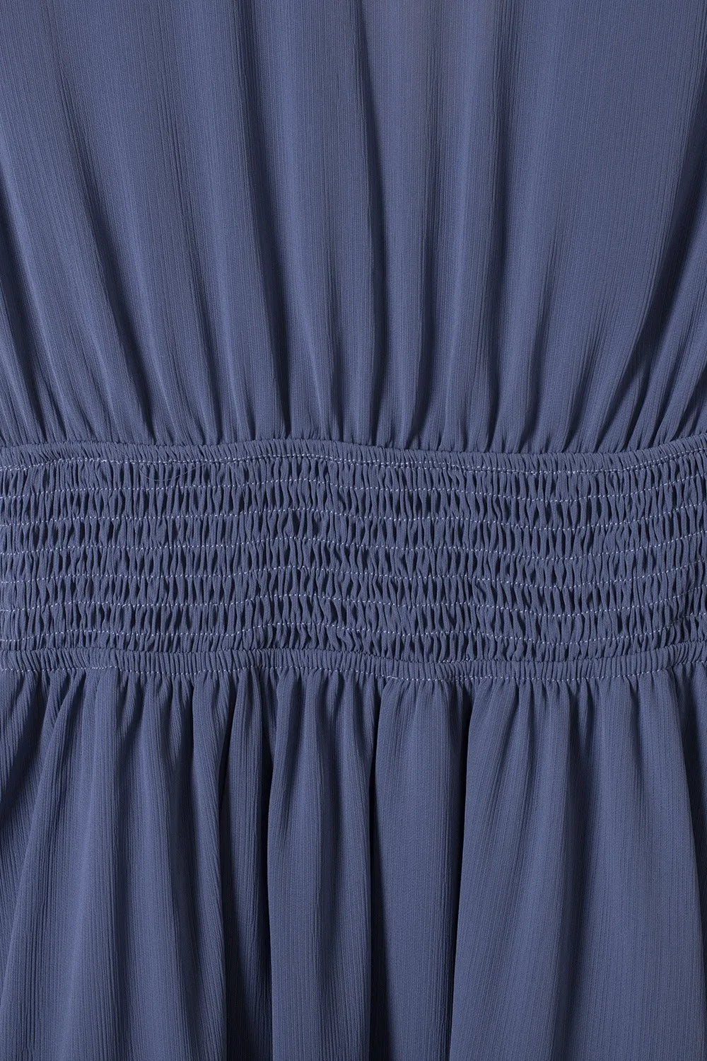 Close-up of smocked waistband