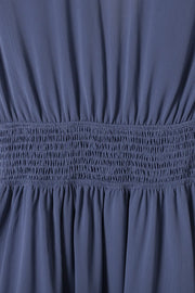 Close-up of smocked waistband