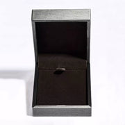 Moissanite necklace shown with its matching presentation box