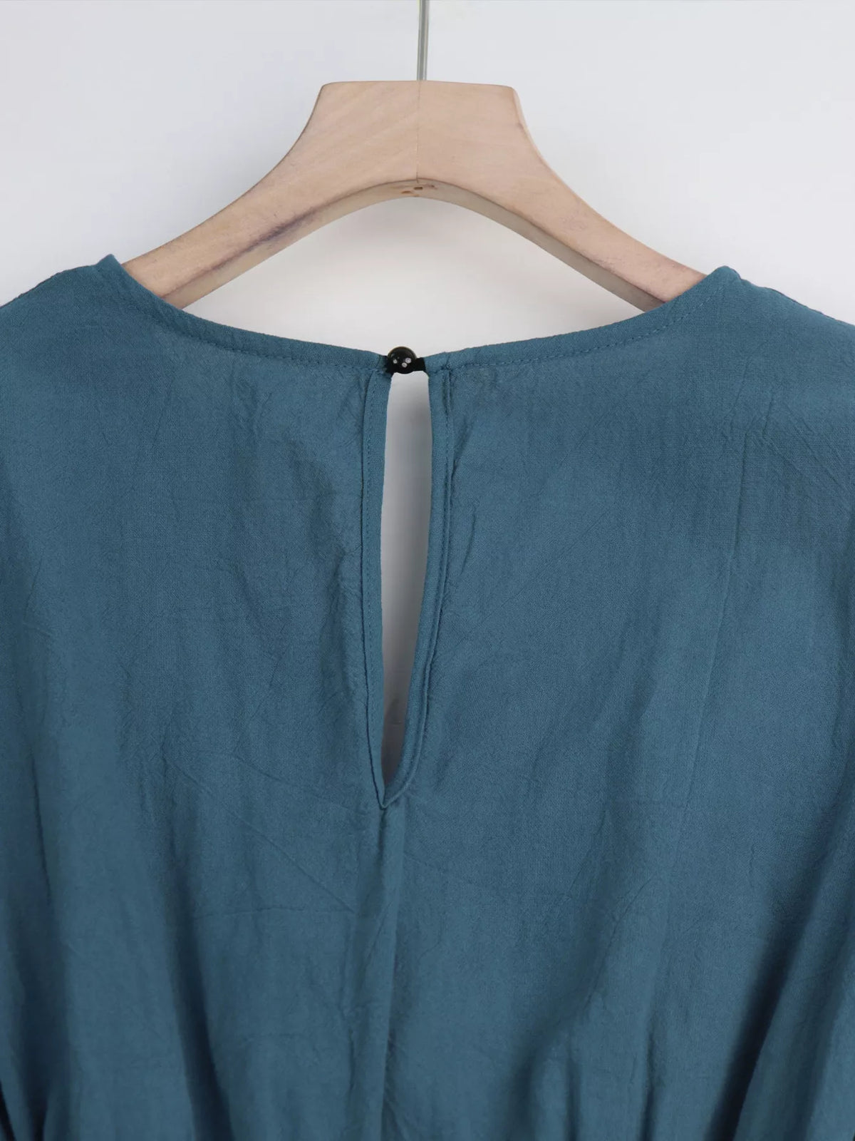 Haze blue back view showing closure