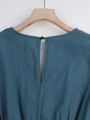 Haze blue back view showing closure