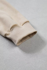 Detail of ribbed sleeve cuff and fabric