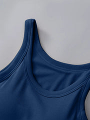 Soft viscose tank top with built-in bra shown in an alternate colour