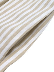 Close-up of khaki-and-white stripe fabric