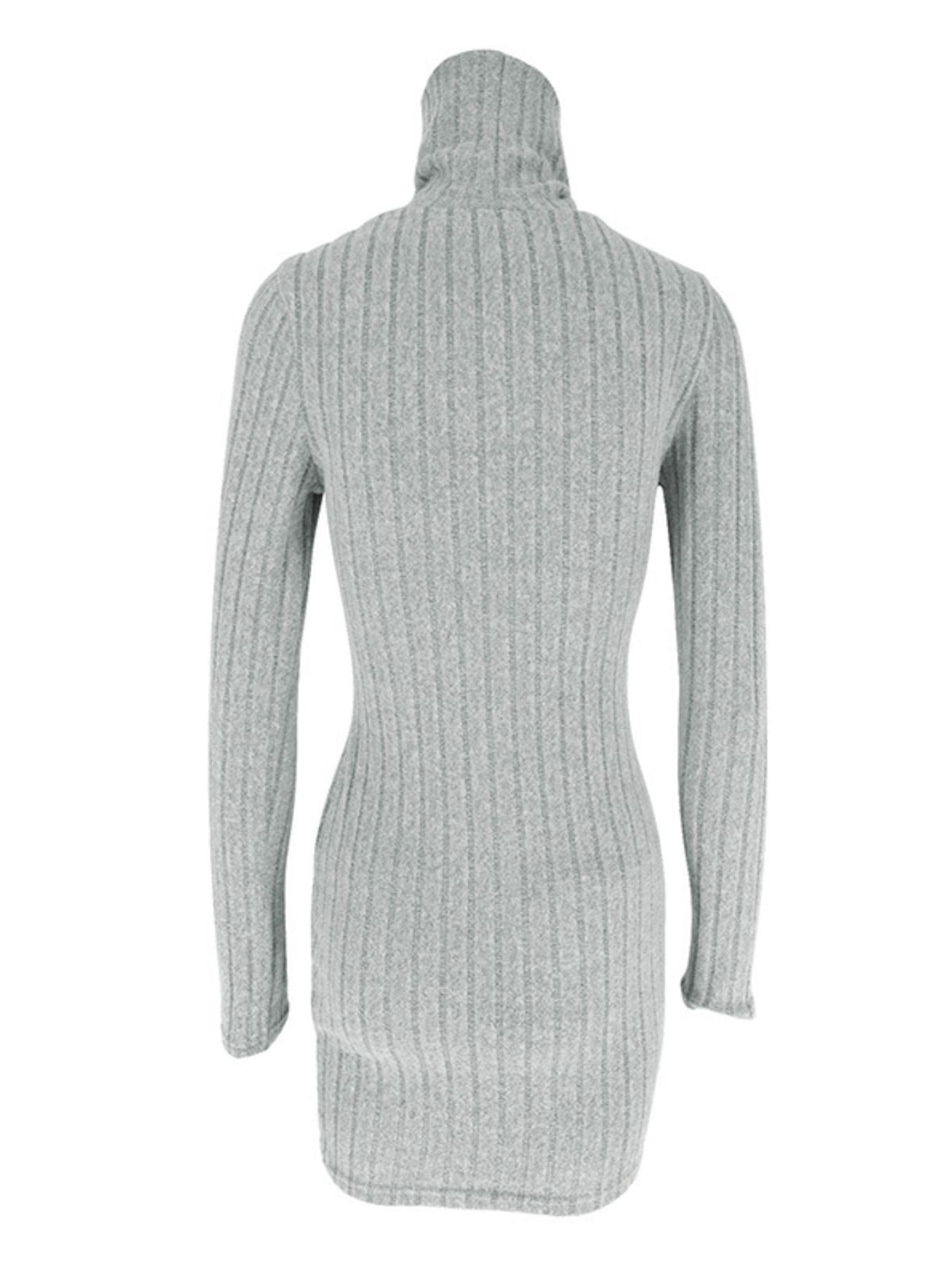 Back product view of gray dress
