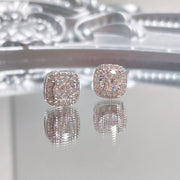 1 carat moissanite stud earrings in 925 sterling silver, alternate view
