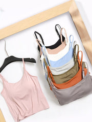 Pink cami and shorts set laid out