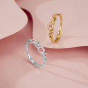 18K gold-plated 925 sterling silver flower ring