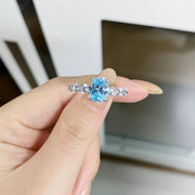 925 sterling silver oval ring, back view