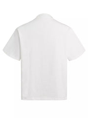 White graphic T-shirt, plain back view