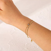 Full view of double-layer zircon bracelet