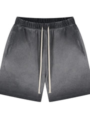 Gray ombre drawstring shorts