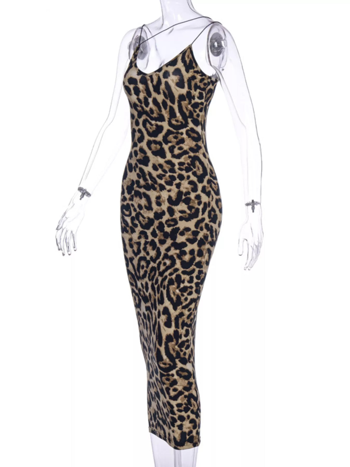 Leopard print midi dress, alternate product view