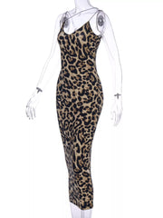 Leopard print midi dress, alternate product view