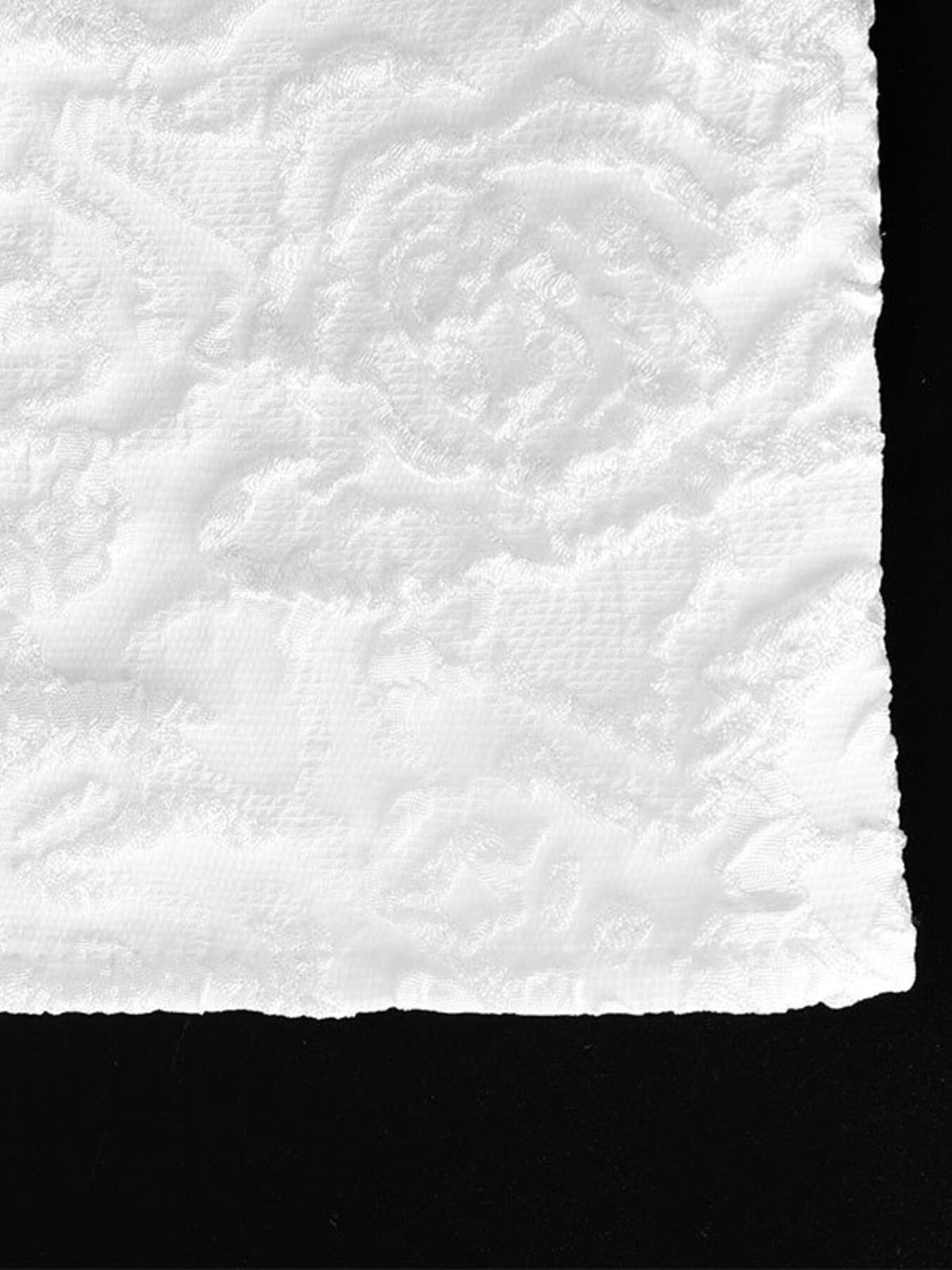 Close-up of textured hem edge