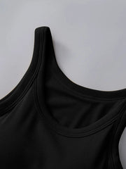 Soft viscose tank top with built-in bra shown in an alternate colour