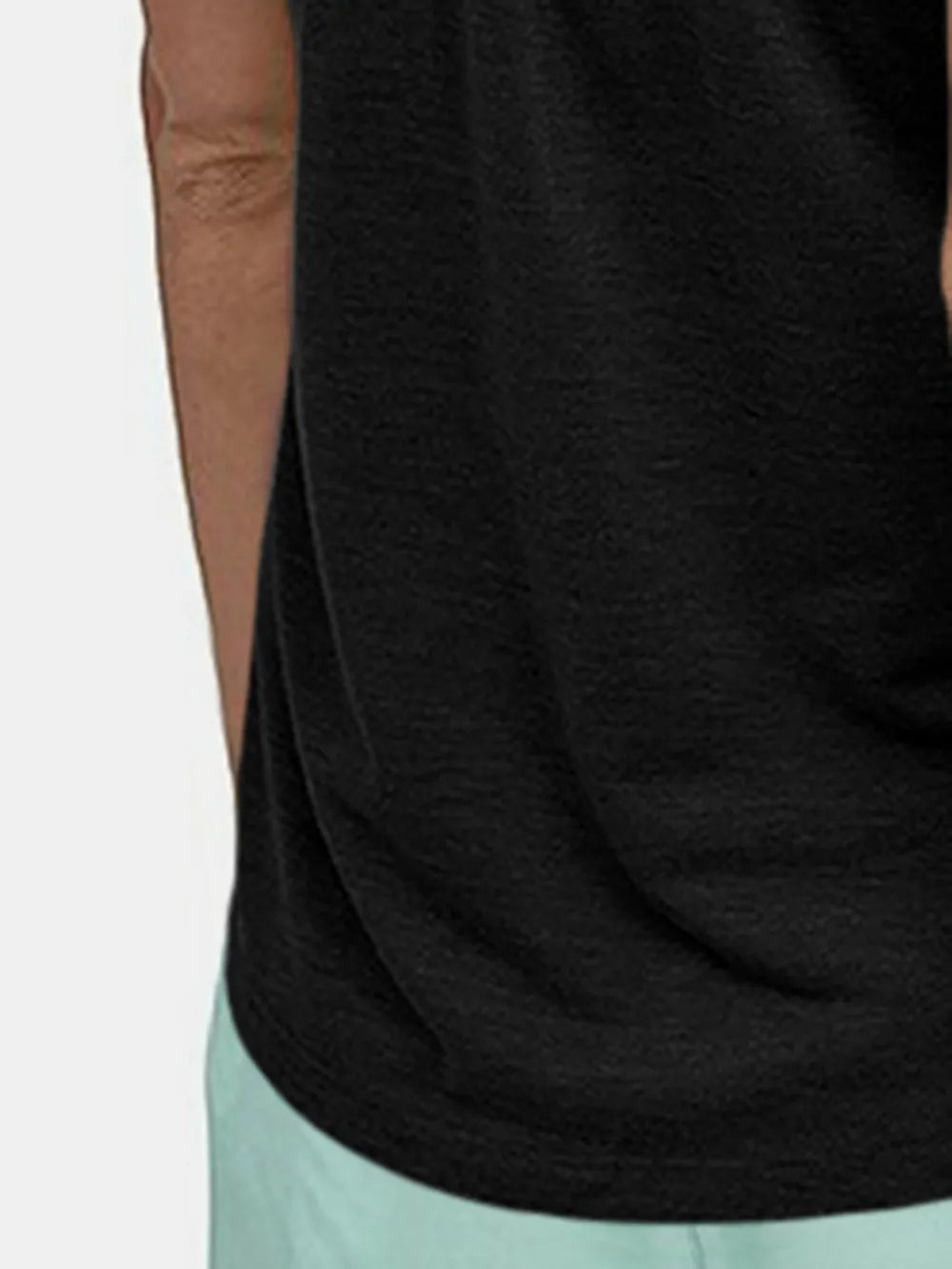 Full-length front view of scoop neck active tank