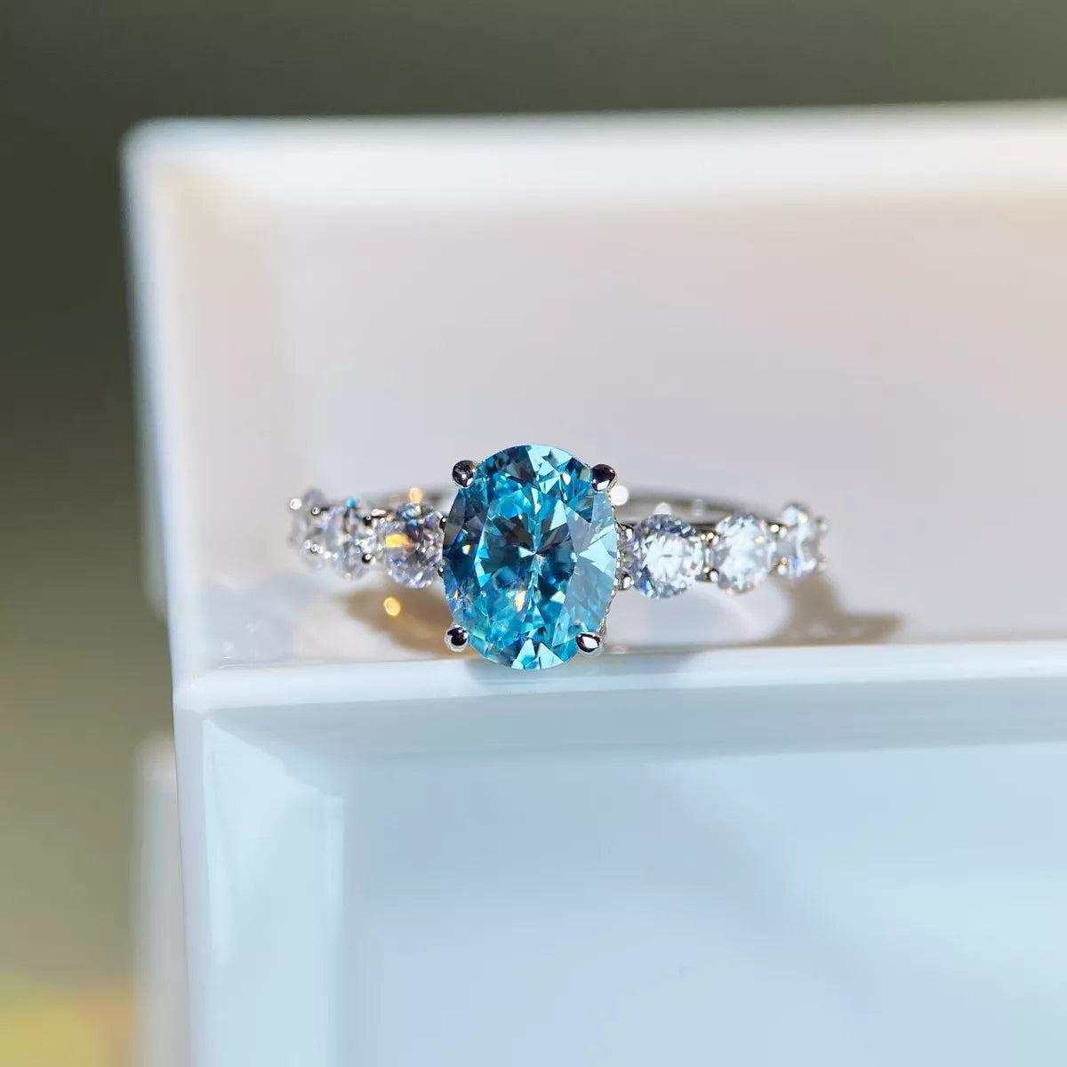 925 sterling silver oval ring