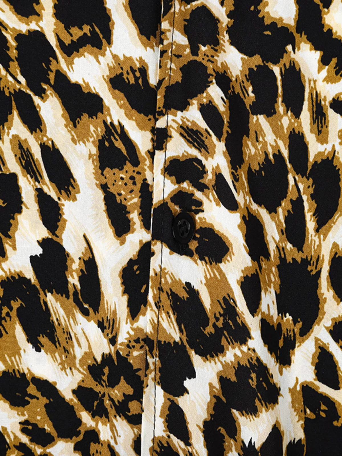 Close-up of the leopard-print fabric pattern