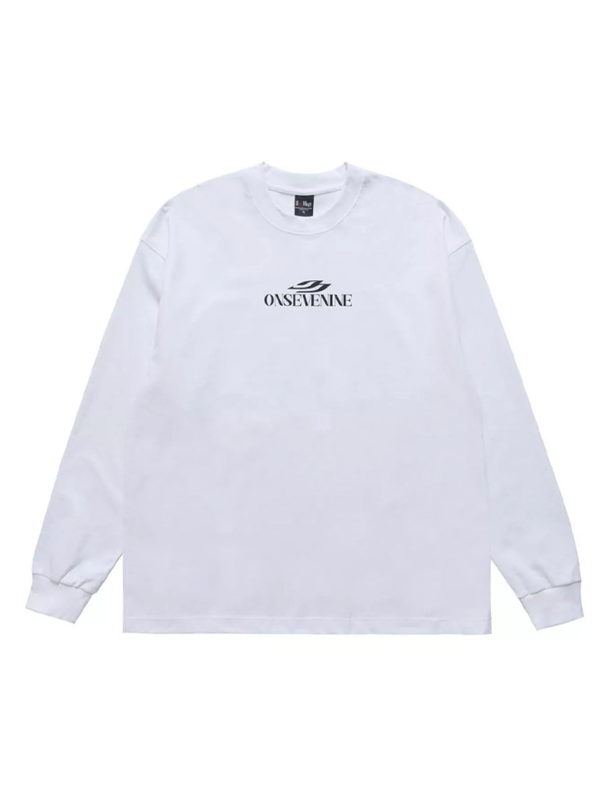 White long-sleeve shirt shown from the back with plain fabric