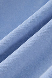 Close-up of soft blue shorts fabric