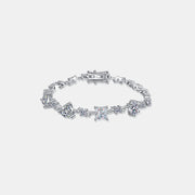 Full view of moissanite bracelet on a light background