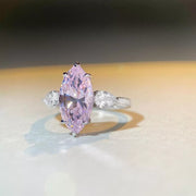 925 sterling silver geometric ring, side view